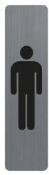 EXACOMPTA Információs tábla, öntapadó, 4, 4x16, 5 cm, alumíniumhatású, EXACOMPTA, "Férfi (EX67169E) - primatinta