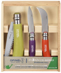Opinel N°12 fűrész, N°08 kés, N°08 kertész kés szett zsebkés szett