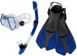 Acra Snorkelling szett 3in1 M6213, kék, búvárszemüveg, snorkel, uszony 36-41