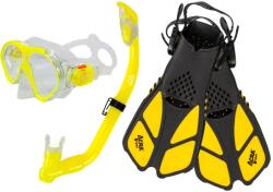 Acra gyerek snorkeling szett, 3in1, sárga