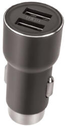  Autós töltő, Szivargyújtós töltő, 5V / 3.1A, 2 x USB aljzat, Forever, szürke, CC-04