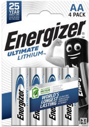 Energizer Ultimate Lithium AA/ceruza alkáli elem 1, 5 V (4 db) (LR6ULT-CHP4)