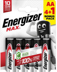Energizer MAX AA/ceruza alkáli elem 1, 5 V (5 db) (LR6MAX-DMP5)
