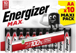 Energizer MAX AA/ceruza alkáli elem 1, 5 V (10 db) (LR6MAX-DMP10)