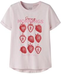 NAME IT tricou pentru fete cu mâneci scurte cu model alb (14E405)