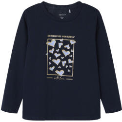 NAME IT fată tricou cu mânecă lungă albastru închis (13DFCC)