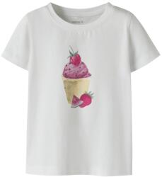 NAME IT tricou pentru fete cu mâneci scurte cu model alb (14E4FC)