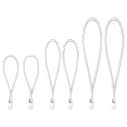 Bradas Gumipók klt. 4 mm, 2 x 18 cm, 2 x 25 cm, 2 x 40 cm, pvc horog fehér (BCH3-04SET1WH-B)