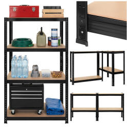Bigstren Raktári polcrendszer fekete 150x75x30 cm 27341 (5904665712924)