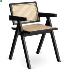 Mebel Elite MADERA szék fekete/bézs áttört