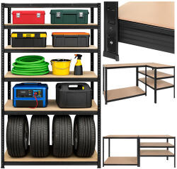 Bigstren Raktári polcrendszer - fekete 180x100x60 cm 27510 (5904665712962)