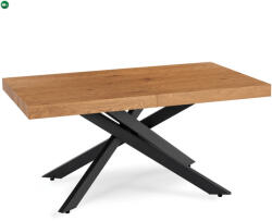 Mebel Elite HAMPTON bővíthető asztal 160-240 cm arany tölgy/fekete