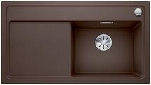 BLANCO ZENAR 5S-F PD SILGRANIT® PuraDur® C-overflow® kávé színű mosogatótálca / gránit beépíthető mosogató, tartozék nélkül, excenterrel, jobbos, 523878 (523878)