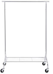 SONGMICS Fém ruhaállvány, cipőtartóval, 50kg teherbírású, krómozott (HSR02S)