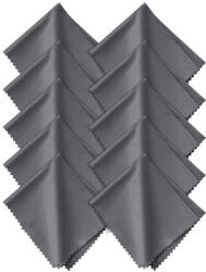 K&F Concept 15x18cm Mikroszálas Objektív és Kamera Szürke Tisztító Kendő (10db) (SKU.2008)