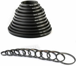 K&F Concept 11-in-1 Step Down Ring (Menetszűkítő gyűrű) Kit - szűrő adapter Set (11db) (SKU0801)