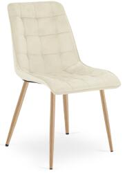  Scaun de masa SPLIT VELVET, bej deschis
