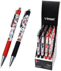Vinson Golyóstoll nyomógombos 0, 7mm Vinson Lipstick 222 vegyes test displ 24 db/display (222) - nyomtassingyen