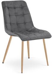  Scaun de masa SPLIT VELVET, gri inchis