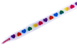 Tobby HEARTS / Gyerek rugalmas cipőfűző lapos - fehér 95 cm (040637)