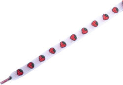 Tobby STRAWBERRY / Gyerek rugalmas cipőfűző lapos - fehér 95 cm (040635)