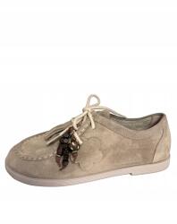 CheBello Sneaker félcipő CheBello 4960 velúr bőr Bézs 37 (4960-084-000-PSK-S433)