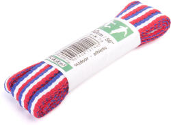 Tobby OUTDOOR / Lapos cipőfűző 7 mm széles - piros/kék 140 cm (040536)