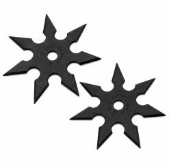 Depox Set doua stele de aruncat DEPOX®, 7 colturi, metalic, negru, 9.5 cm (0522)