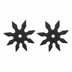 Depox Set doua stele de aruncat DEPOX®, 8 colturi, metalic, negru, 10 cm (0527)