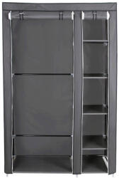 SONGMICS Szövet ruhatároló szekrény hordozható gardrób, szürke 110x45x175cm
