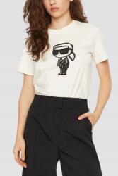 Karl Lagerfeld Pamut póló Ikon Sketch A1W17126 ekrü M méret (A1W17126 B09)