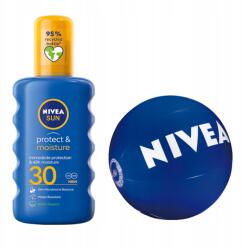 Nivea Protect & Moisture Védő balzsam spray SPF30 strandlabda (85403 do opalania Nivea Kids)
