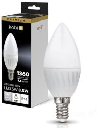 Kobi LED izzó E14 gyertya B35 8.5W 1360lm 4000K semleges 200° Kobi Premium (KOBZAR1402)