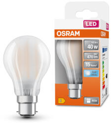 OSRAM LED izzó A60 B22d 4W = 40W 470lm 4000K Semleges 300° Izzószálas Retrofit CLASSIC Osram (4058075592650)