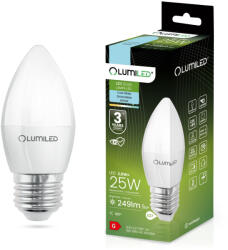 Lumileds E27 B35 LED izzó 2.5W = 25W 249lm 6500K Hideg 180° LUMILED (LEDZARMI037F)