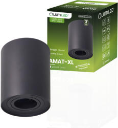 Lumileds Felületre szerelt HALOGÉN Spotcsöves mozgatható rögzítő AMAT-XL GU10 kerek FEKETE 125mm LUMILED (LEDOPRMIA190)
