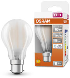 OSRAM LED izzó A60 B22d 6.5W = 60W 806lm 6500K Hideg 300° Retrofit Filament CLASSIC Osram (4058075654211)