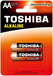 Toshiba RED ALKALINE LR6 AA 1, 5 V alkáli elemek buborékfóliában 2 db (TOSBAT0215)