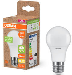 OSRAM LED izzó A60 E27 8.5W = 60W 806lm 2700K Meleg 200° Osram PCR LÁMPÁK (4058075831803)