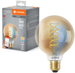 OSRAM LED izzó E27 8W = 60W 600lm CCT szabályozható fényerejű SMART+ WiFi izzószálas gömb alakú Ledvance (4058075793972)