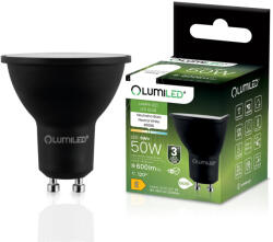 Lumileds LED izzó GU10 spotlámpa PAR16 6W = 50W 600lm 4000K semleges 120° fekete LUMILED (LUMLEDF6104)