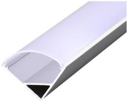 Masterled LED szalag profil, döntött, eloxált, tejszerű alumínium, 2m Masterled (LVTOPR0107)