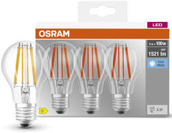 OSRAM 3PAK LED izzó E27 A60 CL 11W = 100W 1521lm 4000K Semleges 300° Izzószál OSRAM ALAP (4058075592391)