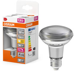 Osram LED izzó R63 reflektor E27 4.9W = 60W 345lm 2700K Meleg CRI90 36° Szabályozható SUPERSTAR Osram (4058075126008)