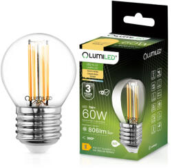 Lumileds LED izzó E27 P45 Izzószál 7W = 60W 770lm 3000K 360° LUMILED (LEDZARMI315)