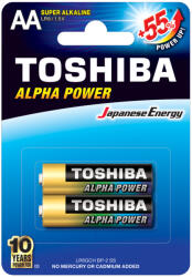 Toshiba ALPHA POWER LR6 AA 1, 5 V alkáli elemek buborékcsomagolás 2db (TOSBAT0015)