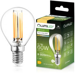 Lumileds E14 P45 LED izzó 7W = 60W 770lm 3000K 360° LUMILED izzószál (LEDZARMI305)