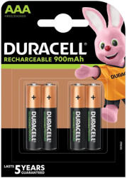 Duracell Újratölthető elemek Duracell újratölthető AAA 900MAH HR03 buborékfólia 4db (DURBAT1706)