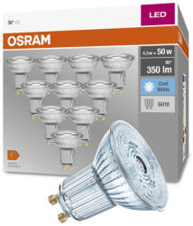 OSRAM 10PAK LED izzó GU10 4.3W = 50W 350lm 4000K Semleges 36° OSRAM (4058075036703)