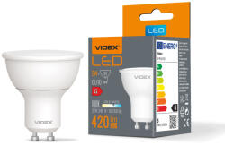 Videx LED izzó GU10 Spotlámpa 5W = 36W 420lm 6000K Hideg 120° Videx (VIDLED0320)